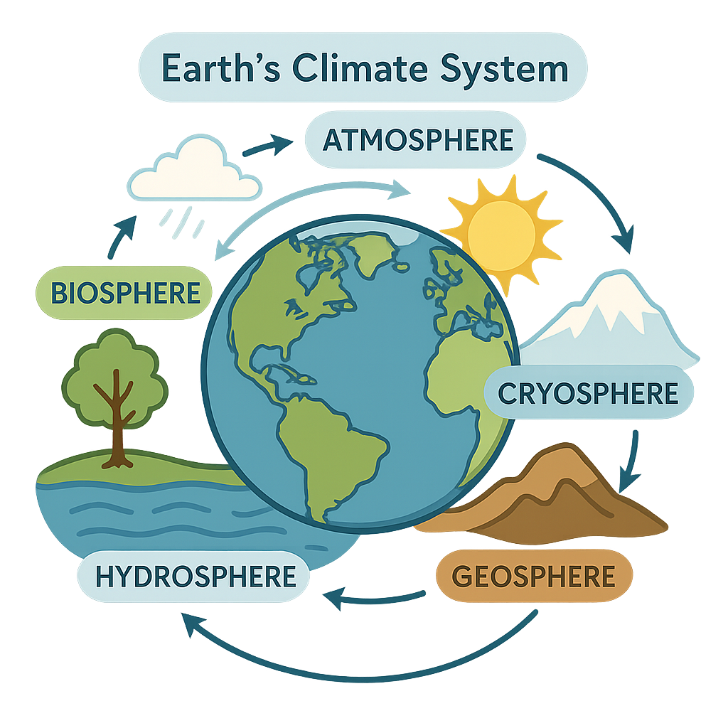 Diagram of Earth’s climate system